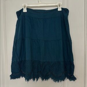 Prana Blue Mini Lace Skirt